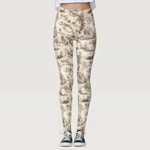 Farmhouse Pumpkin Harvest Countryside Toile Leggings