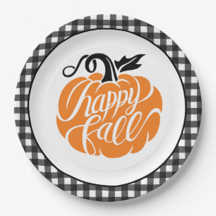 Farmhouse Pumpkin Patch Paper Plate