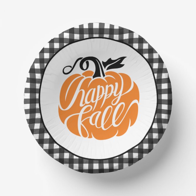 Farmhouse Pumpkin Patch Paper Plate (Front)