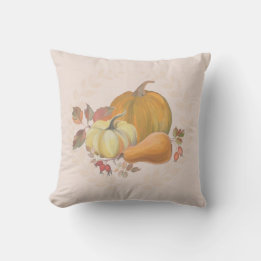 Farmhouse Pumpkin Throw Pillow