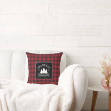 Farmhouse Red Buffalo Plaid Family Name