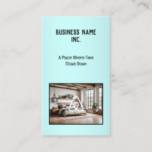 Farmhouse Rental Custom QR Photo Logo Business Card