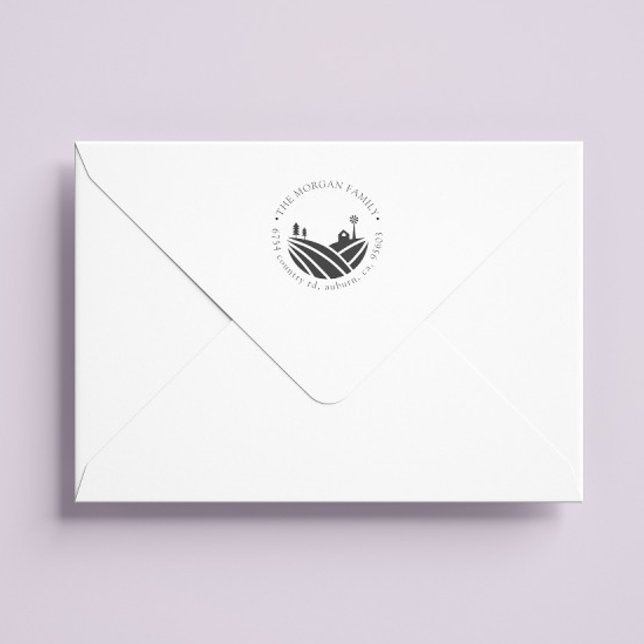 Farmhouse ⎥Return Address Stamp (Creator Uploaded)