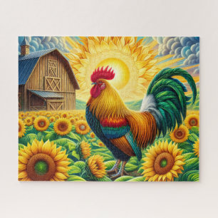 Farmhouse Rooster Jigsaw Puzzle