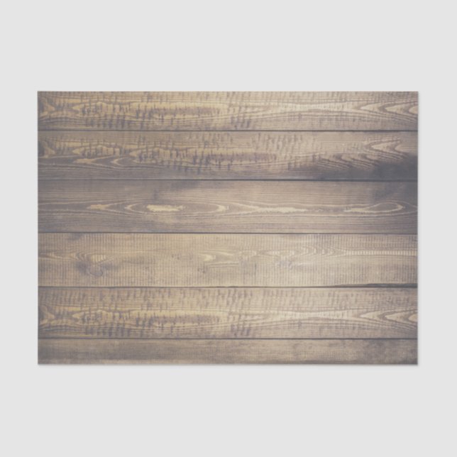 Farmhouse Rustic Country Barn Wood Planks Tissue Paper (Front)