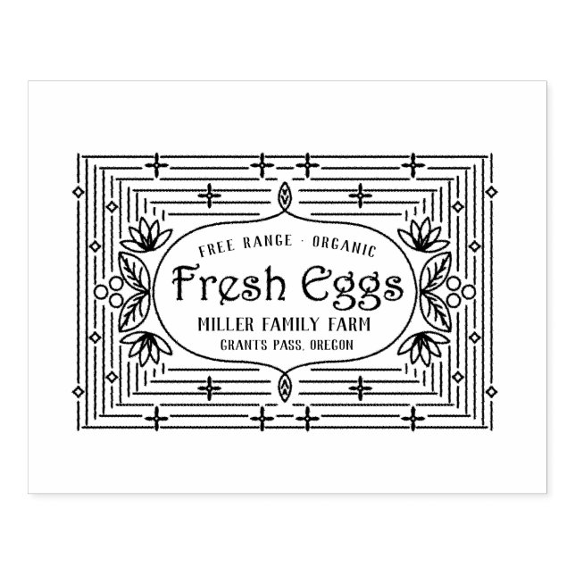 Farmhouse Rustic | Egg Carton Stamp (Imprint)