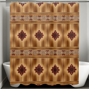 Farmhouse Rustic Shower Curtains Horizontal Style