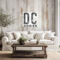 Farmhouse Rustic State Zip Code DC