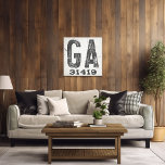 Farmhouse Rustic State Zip Code Georgia Canvas Print<br><div class="desc">This rustic sign is a simple way to display your love for home. The zip code can be personalised with any zip code in the state. Makes a great gift. Created by Simply Farmhouse Press.</div>