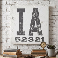 Farmhouse Rustic State Zip Code Iowa