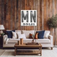 Farmhouse Rustic State Zip Code Minnesota