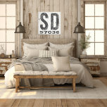 Farmhouse Rustic State Zip Code South Dakota Canvas Print<br><div class="desc">This rustic sign is a simple way to display your love for home. The zip code can be personalised with any zip code in the state. Makes a great gift. Created by Simply Farmhouse Press.</div>