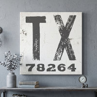 Farmhouse Rustic State Zip Code Texas