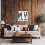 Farmhouse Rustic State Zip Code West Virginia Canvas Print<br><div class="desc">This rustic sign is a simple way to display your love for home. The zip code can be personalised with any zip code in the state. Makes a great gift. Created by Simply Farmhouse Press.</div>