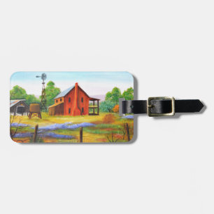 Farmhouse Scene Luggage Tag