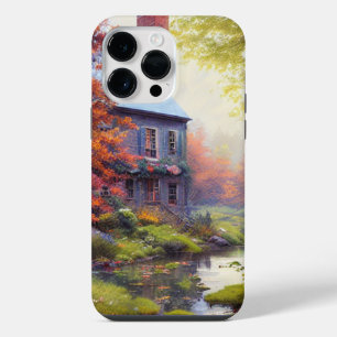Farmhouse/stream/woods/painting iPhone 14 pro max case