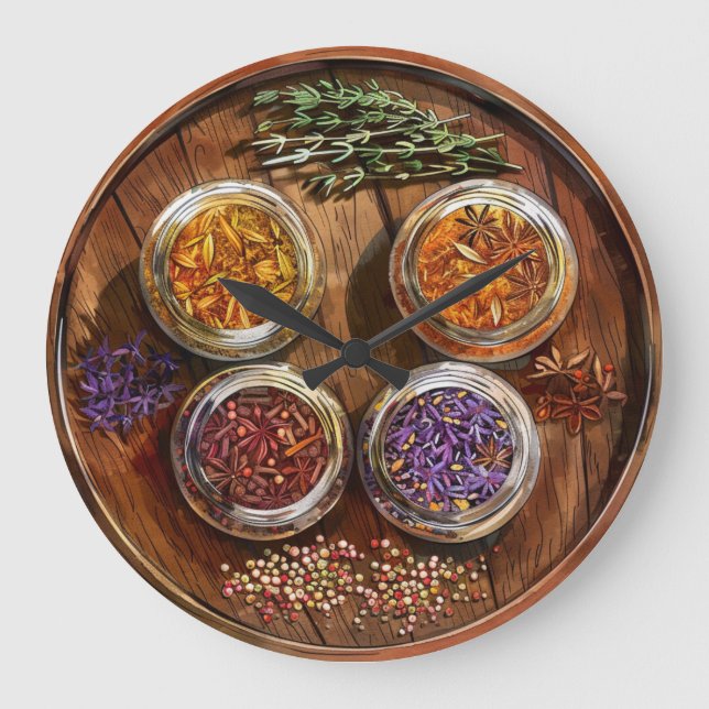 Farmhouse Style Cutting Board Wall Clock (Front)