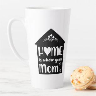 Farmhouse Style Home Is Where Mom Is -Mother's Day Latte Mug