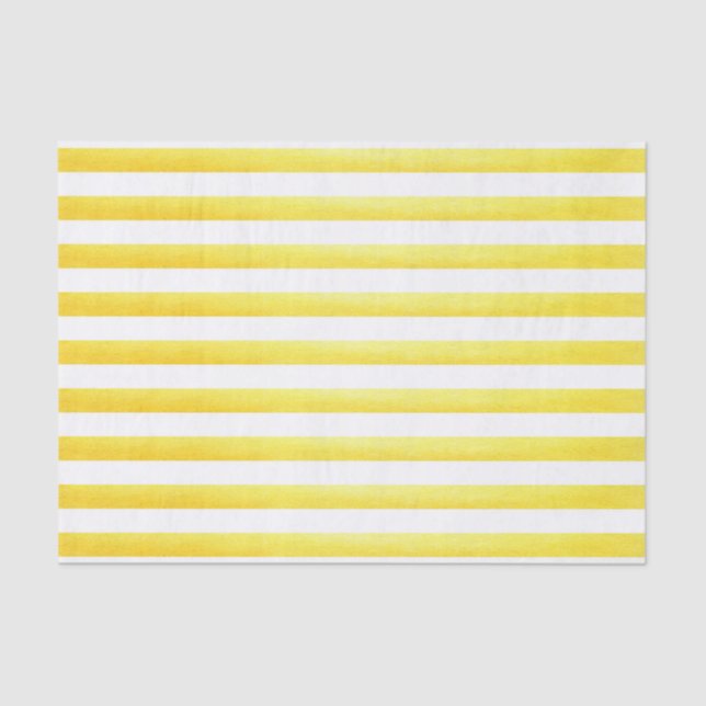 Farmhouse Style Lemon Striped Tissue Paper (Front)