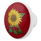 Farmhouse Sunflower Ceramic pull/knob