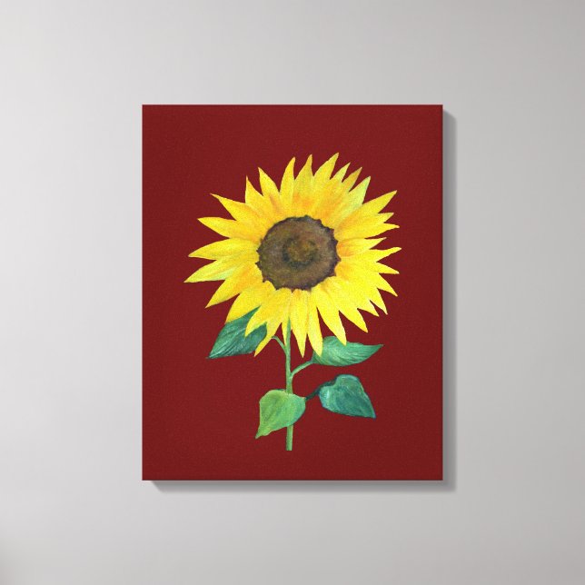 Farmhouse sunflower wrapped canvas (Front)