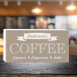 Farmhouse Tan & White Signature Coffee Shop  Wooden Box Sign<br><div class="desc">Introducing my farmhouse tan and white wood box sign, a charming replica of a vintage coffee shop sign that can be personalised to make it uniquely yours! It also makes a thoughtful and unforgettable gift for any coffee enthusiast and brings the charm of a cosy coffee shop right into your...</div>