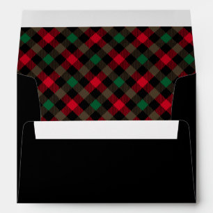 Farmhouse Tartan Plaid Christmas Envelope