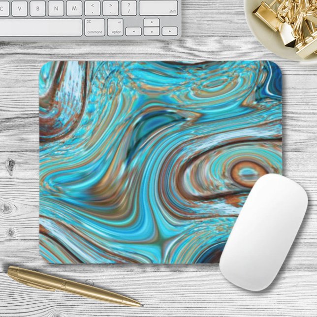 farmhouse  teal blue Woodgrain turquoise swirls Mouse Mat (farmhouse teal blue Woodgrain turquoise swirls Mouse Pad)