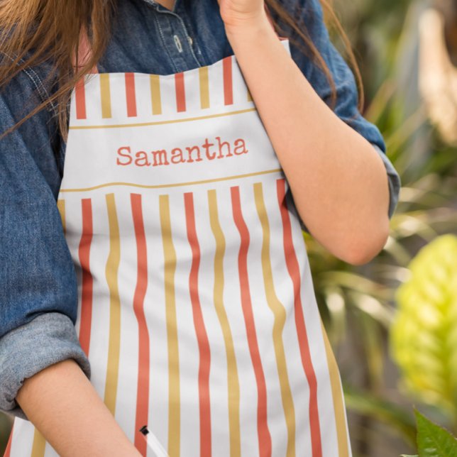 Farmhouse Vintage Striped Custom Apron (Creator Uploaded)