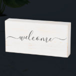 Farmhouse Welcome Wooden Box Sign<br><div class="desc">More farmhouse decor in the Little Bayleigh store!</div>