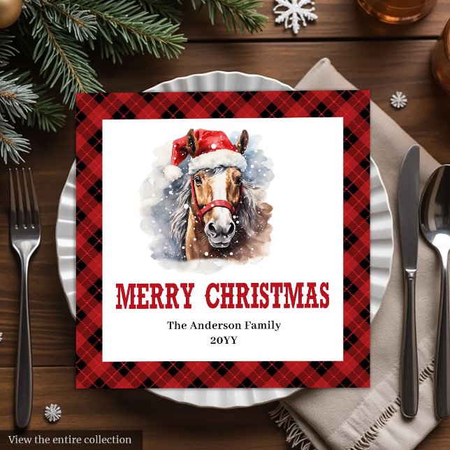 Farmhouse Western Tartan Christmas Napkins (Farmhouse Western Tartan Christmas Napkins)