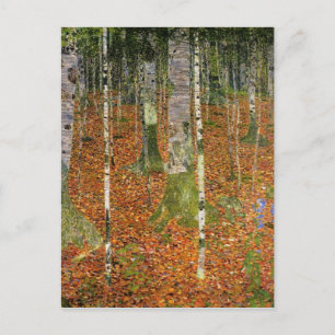 Farmhouse with Birch Trees Postcard