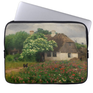 Farmhouse with Meadow Flowers Laptop Sleeve