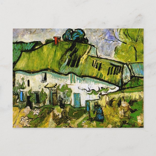 Farmhouse with Two Figures, Vincent van Gogh Postcard (Front)