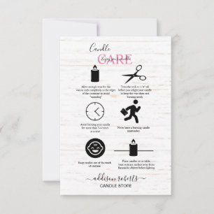 Farmhouse  Wood Watercolor Fall Candle Care  Thank You Card