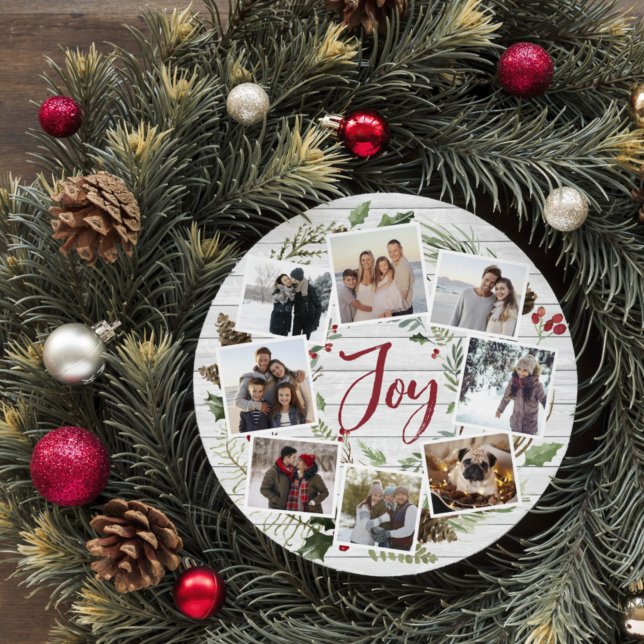 Farmhouse Wreath | Photo Collage Holiday Card (Creator Uploaded)