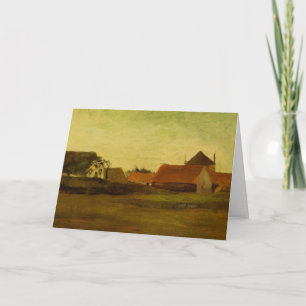 Farmhouses in Loosduinen Hague by Vincent van Gogh Card