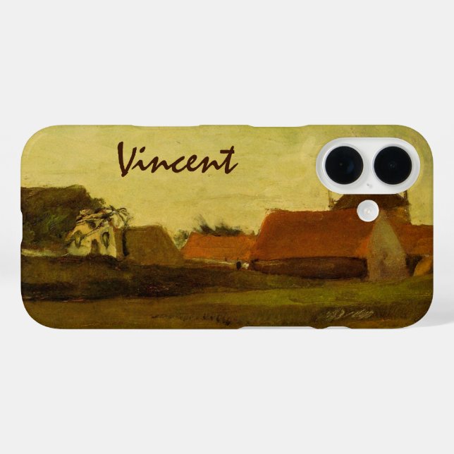 Farmhouses in Loosduinen Hague by Vincent van Gogh Case-Mate iPhone Case (Back (Horizontal))