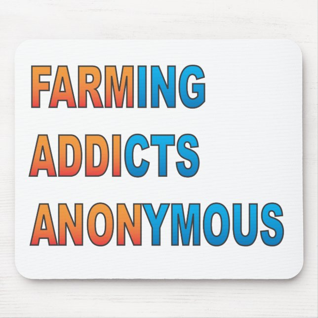 Farming Addicts Anonymous Mouse Mat (Front)