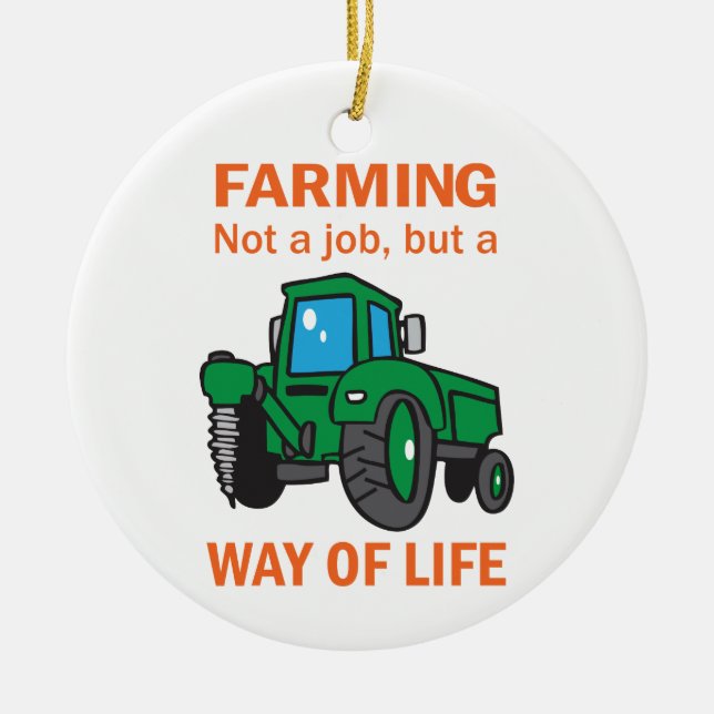 Farming Ceramic Tree Decoration (Front)