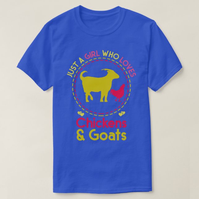 Farming Chicken Goat T-Shirt (Design Front)