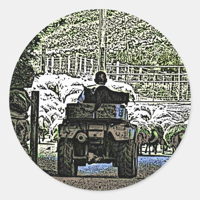 FARMING CLASSIC ROUND STICKER (Front)