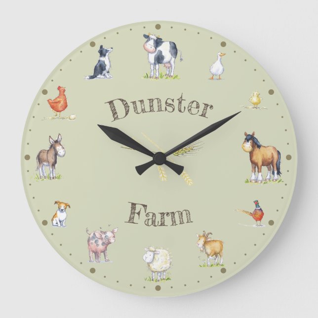 Farming clock with family or farm name (Front)