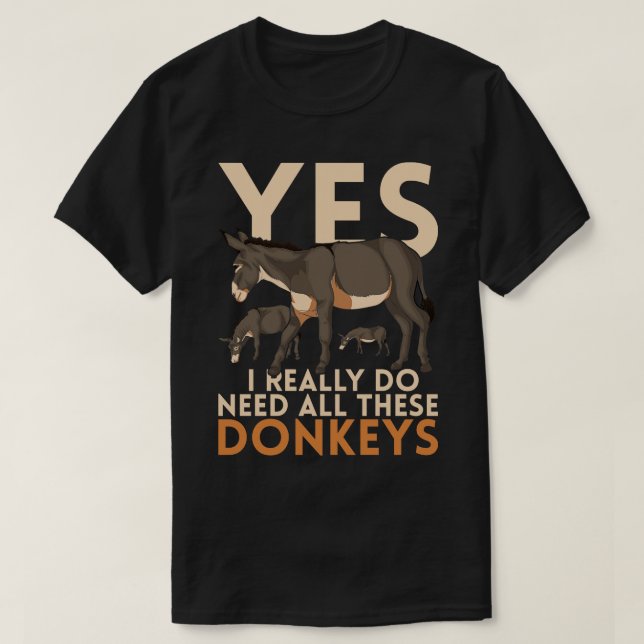 Farming Donkey Lover Funny Farmer Farm Animal Donk T-Shirt (Design Front)