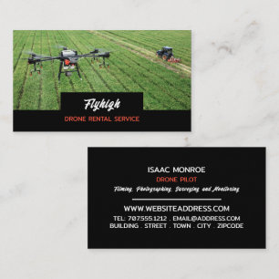 Farming Drone Portrait, Drone Pilot Business Card