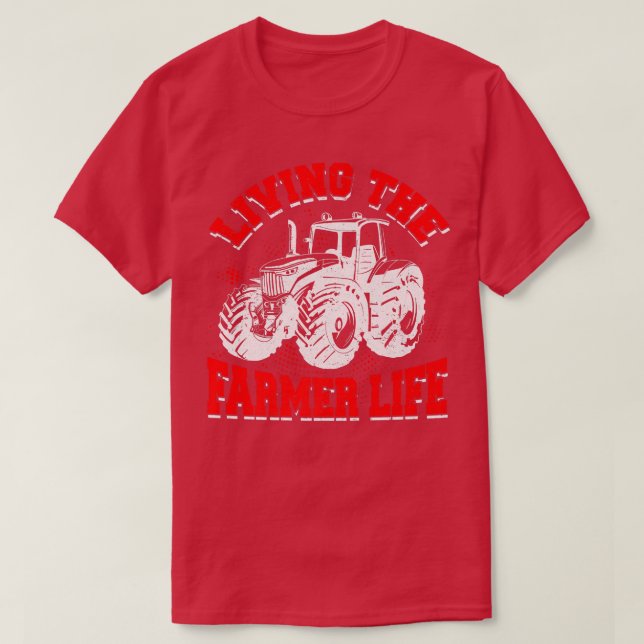 Farming Farm Tractor Agriculture Harvester Cultiva T-Shirt (Design Front)