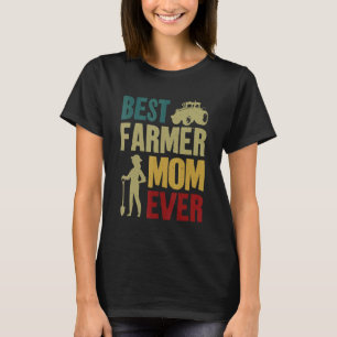 Farming Farmer Mum Mother Vintage Tractor Retro Be T-Shirt