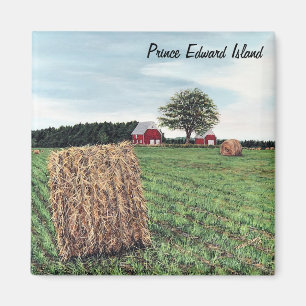Farming Hale Bales Square Magnet