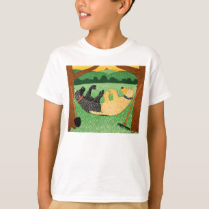 Farming is hard work-kids T-shirt-Stephen Huneck T-Shirt