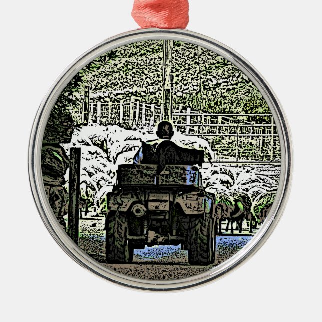 FARMING METAL TREE DECORATION (Front)